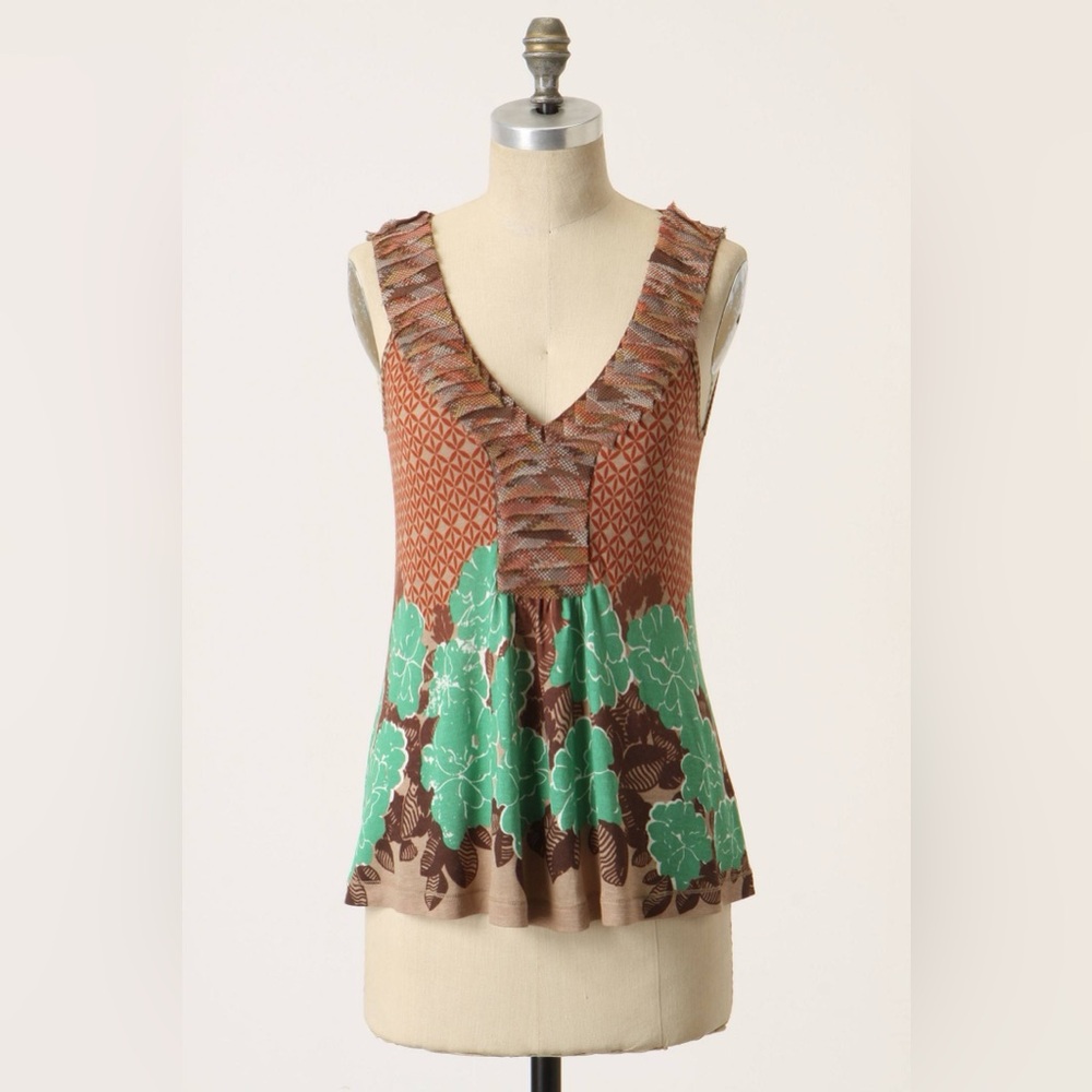 Anthropologie | Deletta Botany Lesson Tank Top - Size Small - Like New